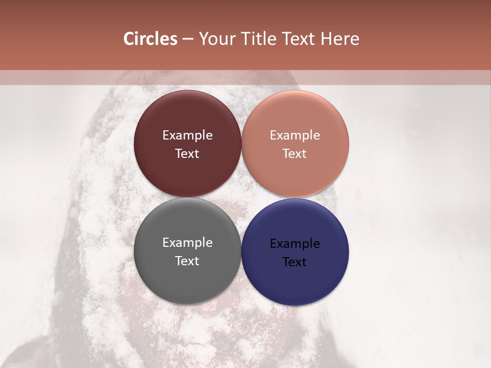 A Person Covered In Snow With A Brown Background PowerPoint Template