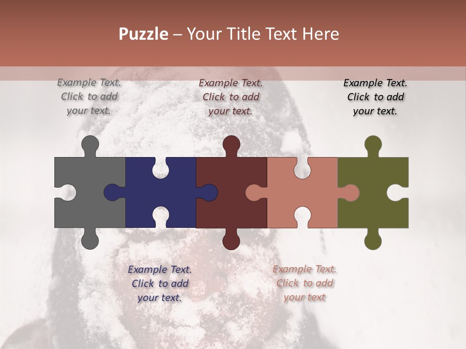 A Person Covered In Snow With A Brown Background PowerPoint Template