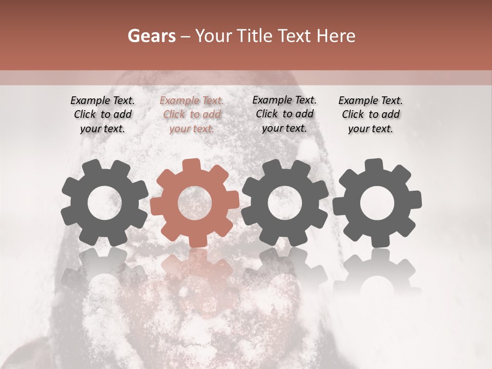 A Person Covered In Snow With A Brown Background PowerPoint Template