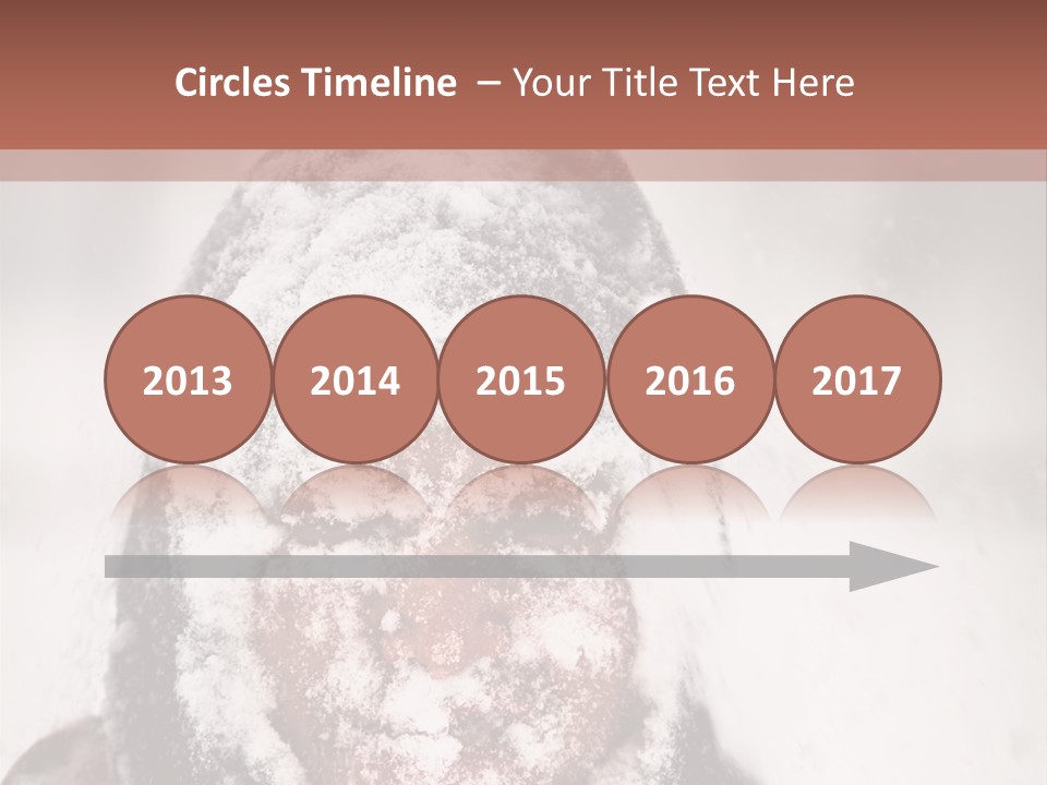 A Person Covered In Snow With A Brown Background PowerPoint Template
