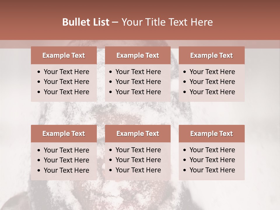 A Person Covered In Snow With A Brown Background PowerPoint Template