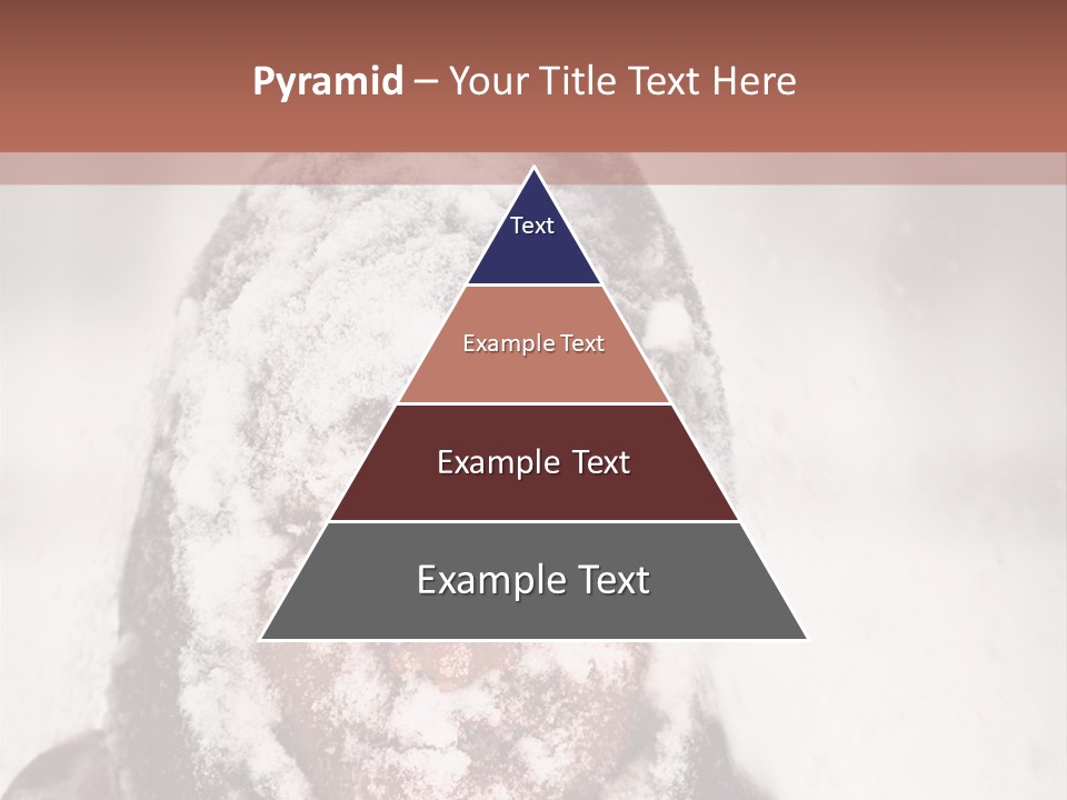 A Person Covered In Snow With A Brown Background PowerPoint Template