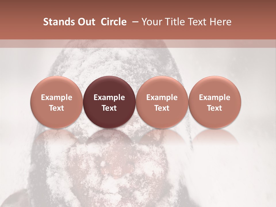 A Person Covered In Snow With A Brown Background PowerPoint Template