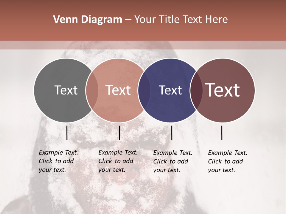 A Person Covered In Snow With A Brown Background PowerPoint Template
