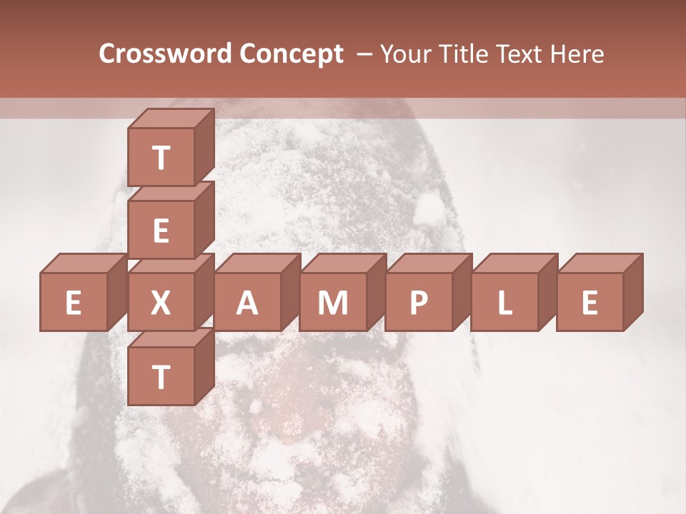 A Person Covered In Snow With A Brown Background PowerPoint Template