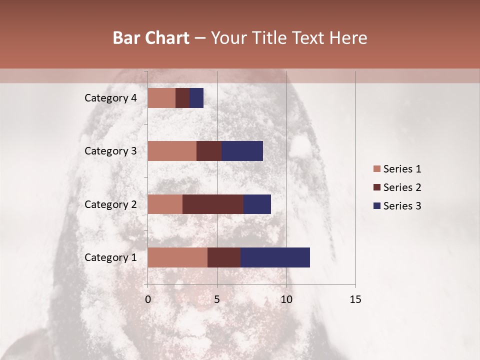 A Person Covered In Snow With A Brown Background PowerPoint Template