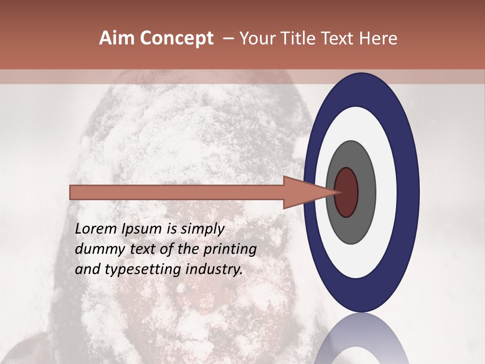 A Person Covered In Snow With A Brown Background PowerPoint Template