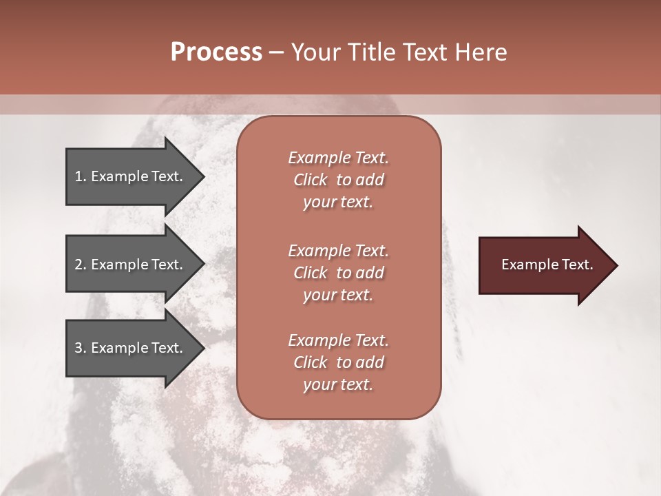 A Person Covered In Snow With A Brown Background PowerPoint Template