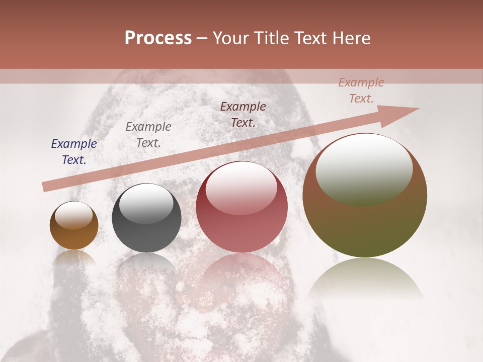 A Person Covered In Snow With A Brown Background PowerPoint Template