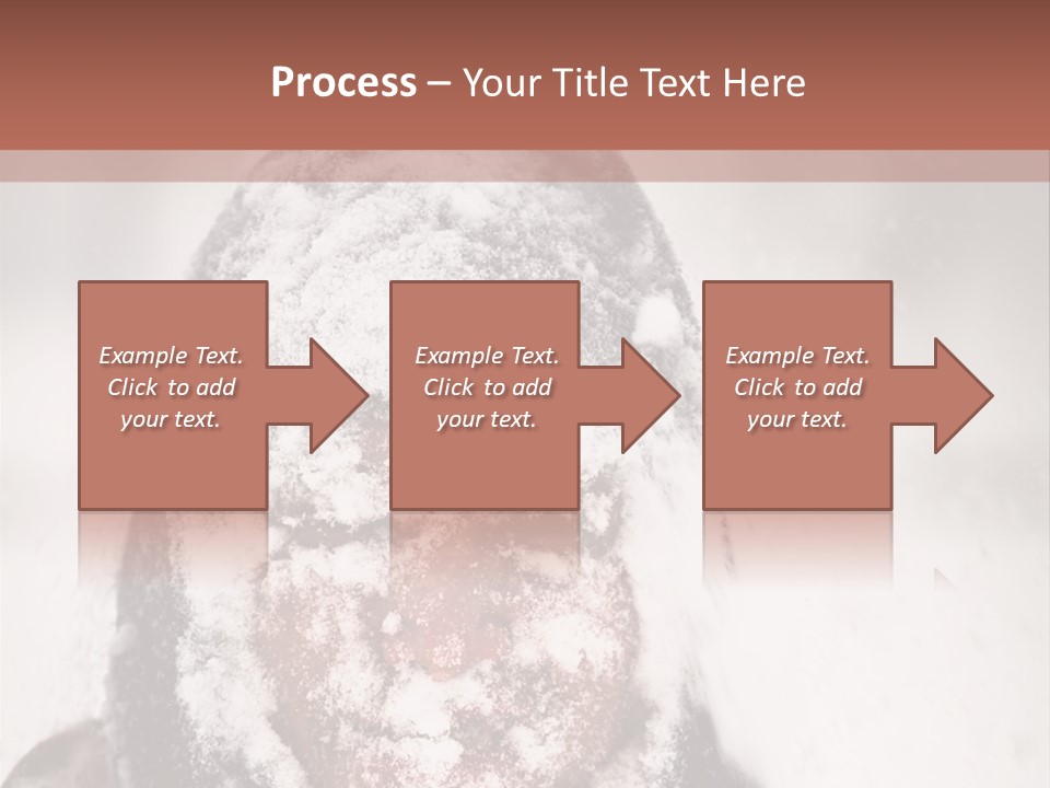 A Person Covered In Snow With A Brown Background PowerPoint Template