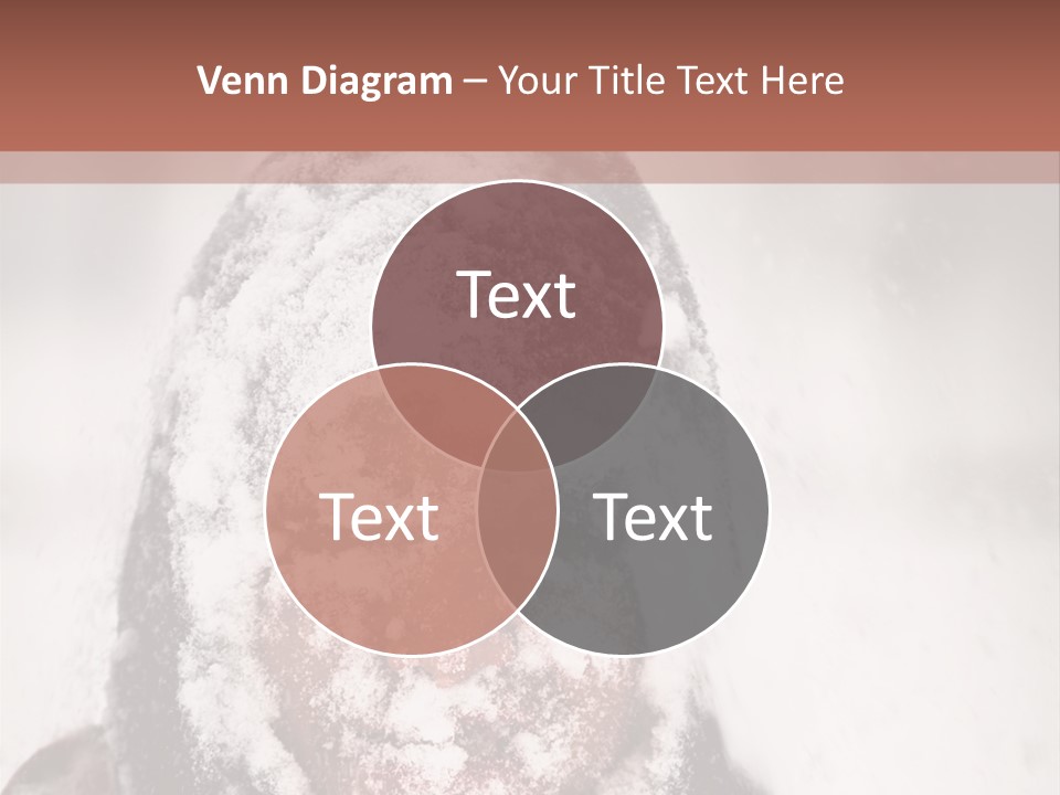 A Person Covered In Snow With A Brown Background PowerPoint Template
