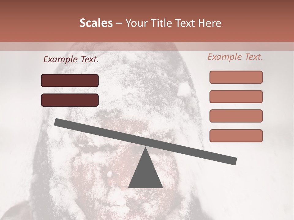 A Person Covered In Snow With A Brown Background PowerPoint Template