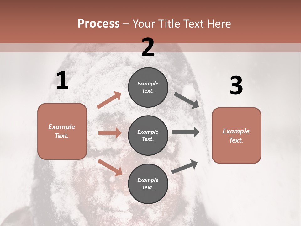 A Person Covered In Snow With A Brown Background PowerPoint Template