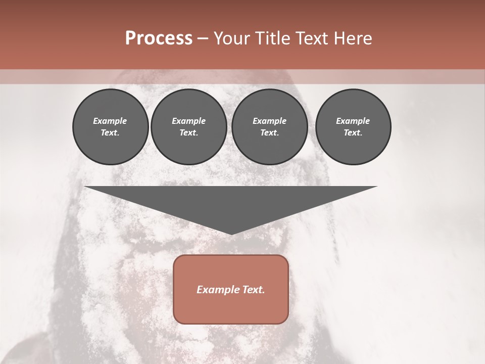 A Person Covered In Snow With A Brown Background PowerPoint Template