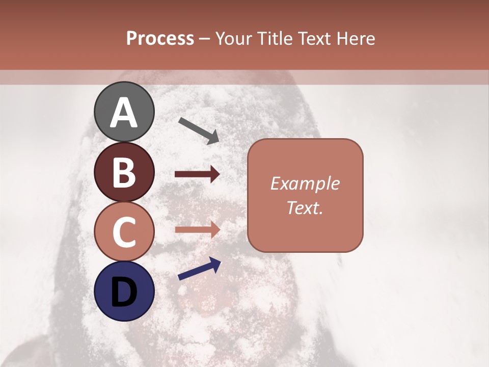 A Person Covered In Snow With A Brown Background PowerPoint Template
