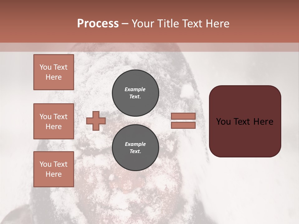 A Person Covered In Snow With A Brown Background PowerPoint Template