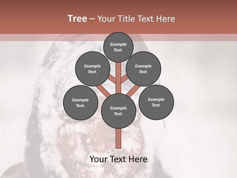A Person Covered In Snow With A Brown Background PowerPoint Template