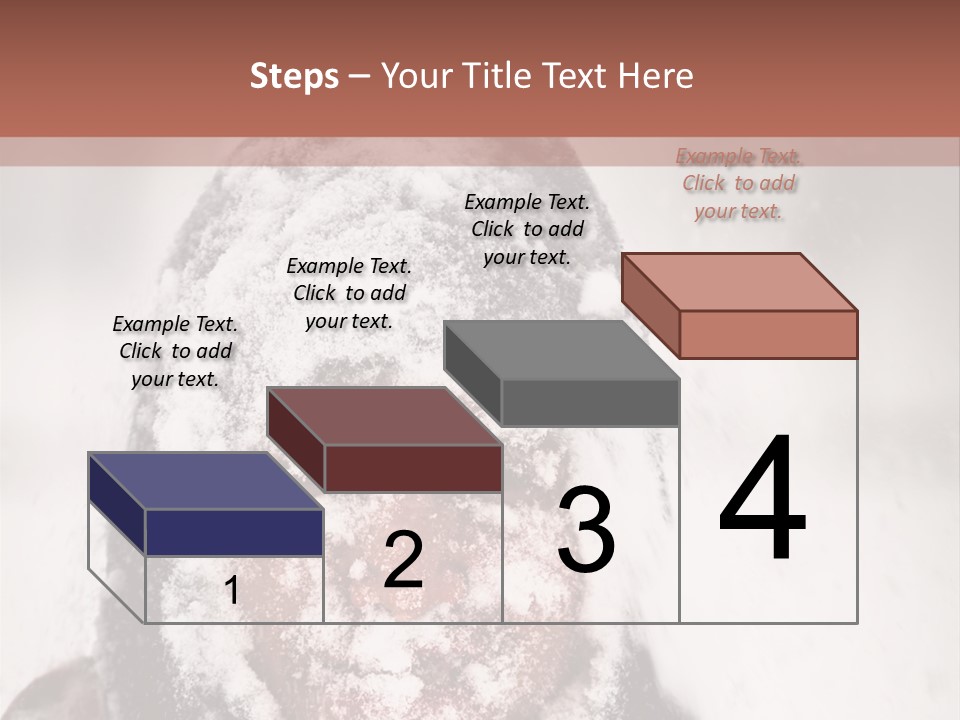 A Person Covered In Snow With A Brown Background PowerPoint Template