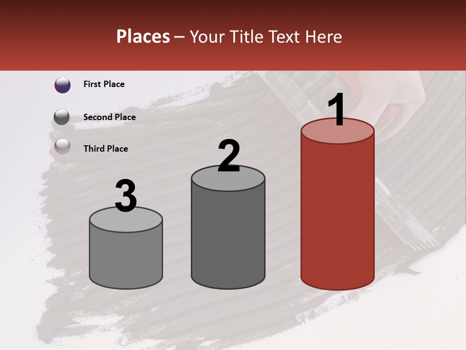 A Person With A Brush Is Laying A Piece Of Concrete PowerPoint Template