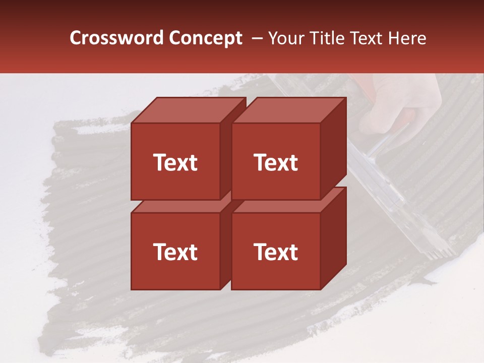 A Person With A Brush Is Laying A Piece Of Concrete PowerPoint Template