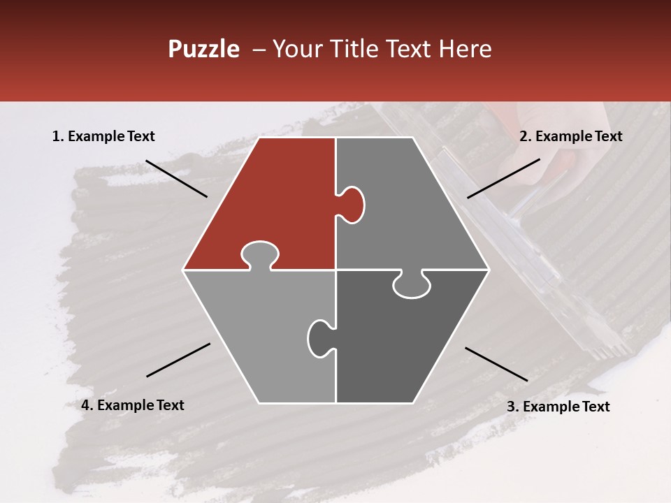 A Person With A Brush Is Laying A Piece Of Concrete PowerPoint Template
