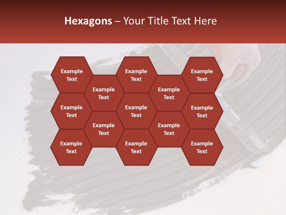 A Person With A Brush Is Laying A Piece Of Concrete PowerPoint Template