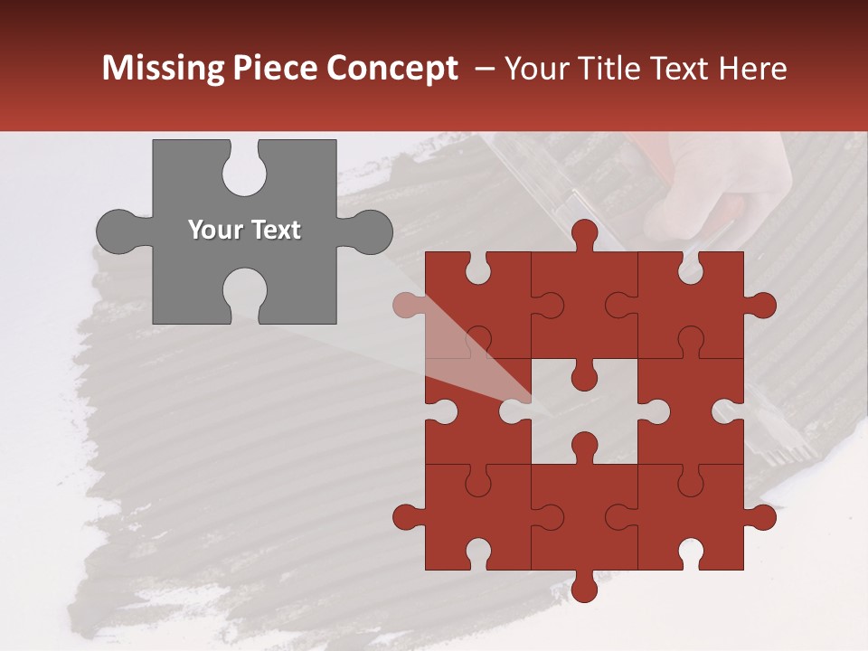 A Person With A Brush Is Laying A Piece Of Concrete PowerPoint Template