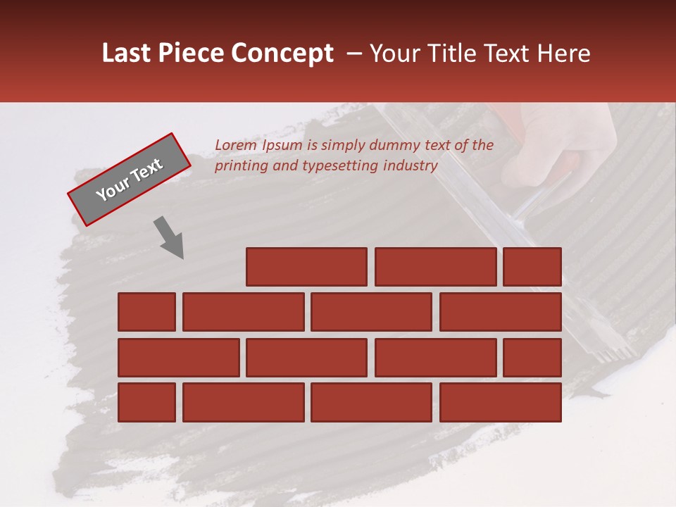A Person With A Brush Is Laying A Piece Of Concrete PowerPoint Template