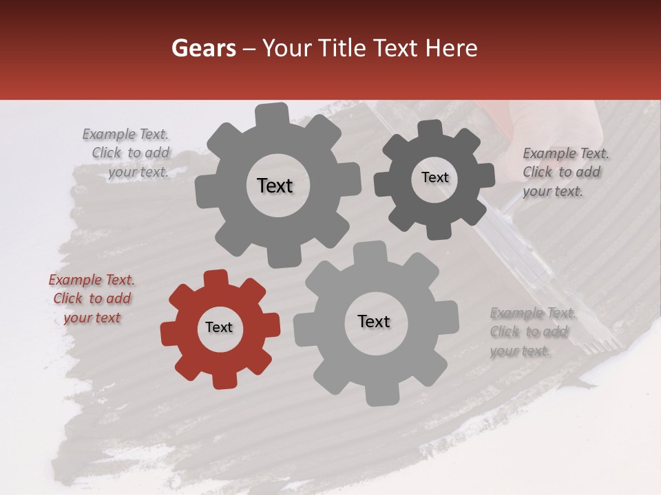 A Person With A Brush Is Laying A Piece Of Concrete PowerPoint Template