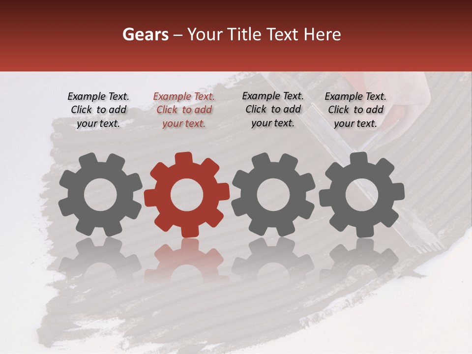 A Person With A Brush Is Laying A Piece Of Concrete PowerPoint Template