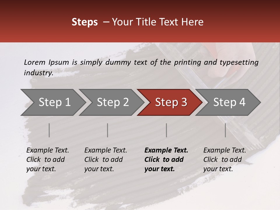 A Person With A Brush Is Laying A Piece Of Concrete PowerPoint Template