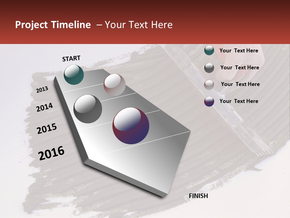 A Person With A Brush Is Laying A Piece Of Concrete PowerPoint Template