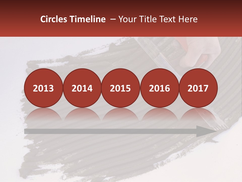 A Person With A Brush Is Laying A Piece Of Concrete PowerPoint Template
