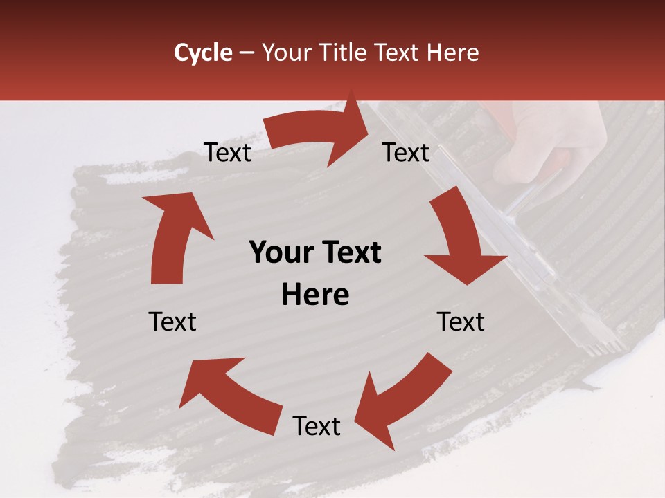 A Person With A Brush Is Laying A Piece Of Concrete PowerPoint Template