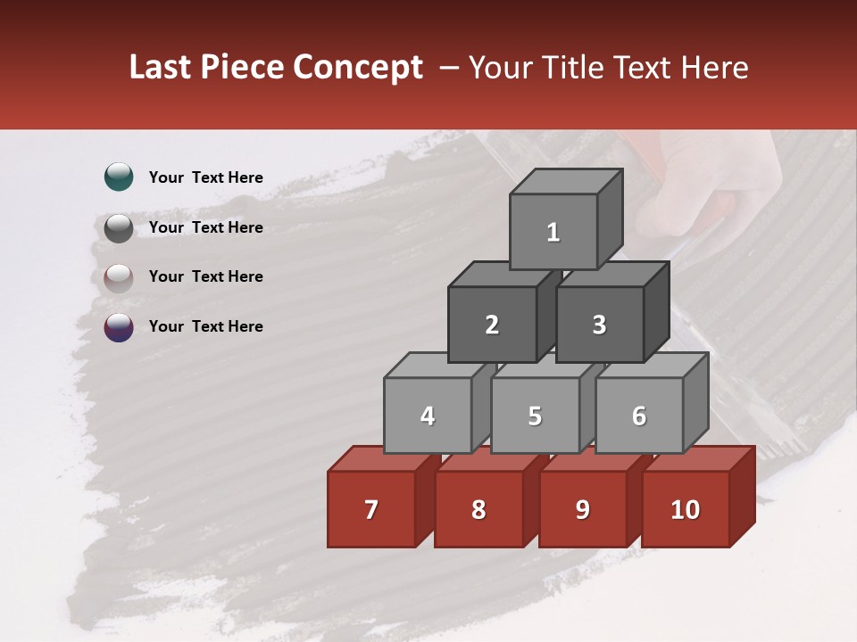 A Person With A Brush Is Laying A Piece Of Concrete PowerPoint Template