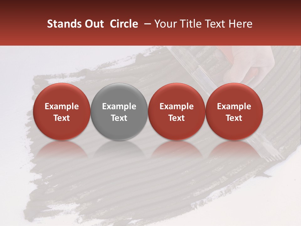 A Person With A Brush Is Laying A Piece Of Concrete PowerPoint Template