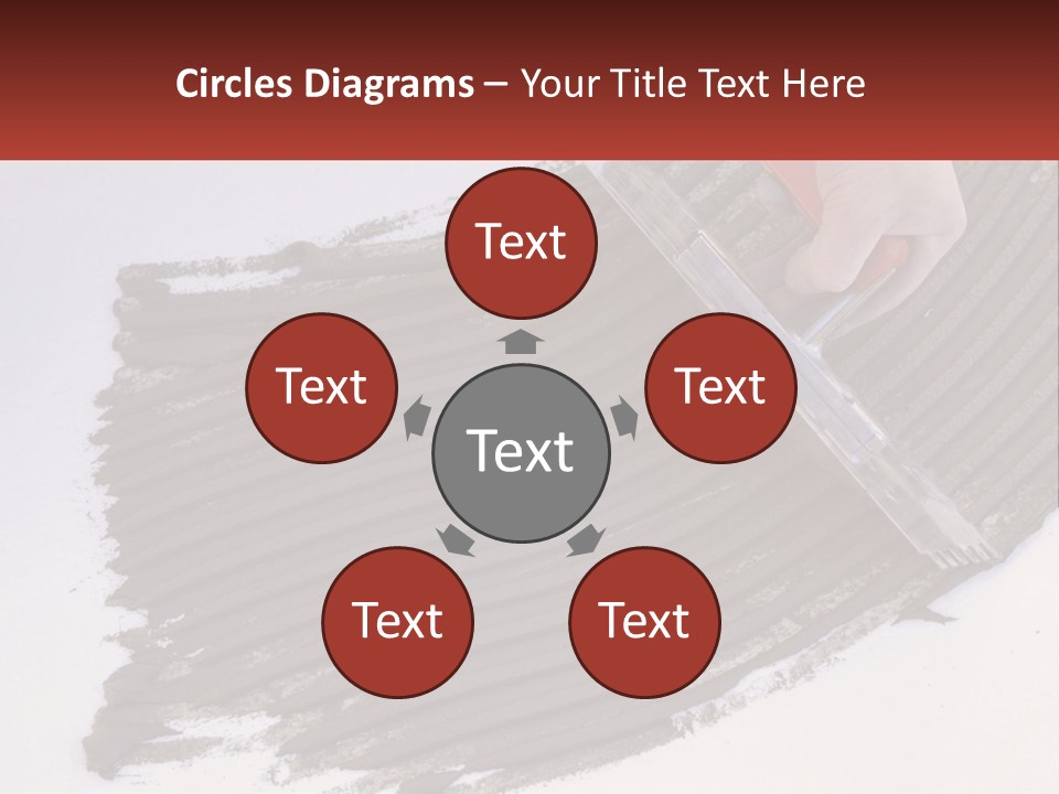 A Person With A Brush Is Laying A Piece Of Concrete PowerPoint Template