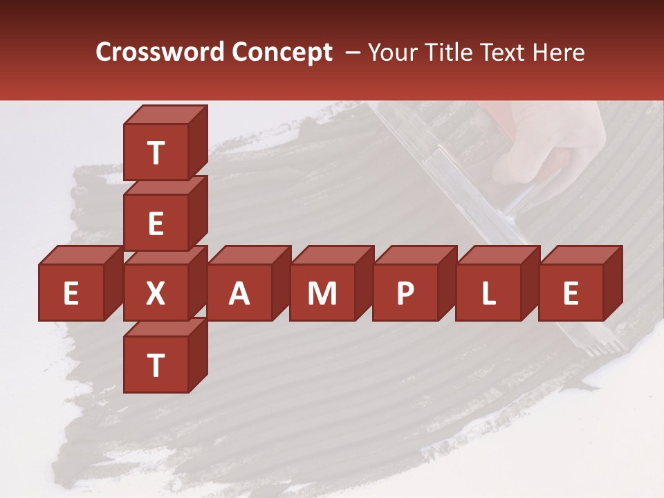 A Person With A Brush Is Laying A Piece Of Concrete PowerPoint Template