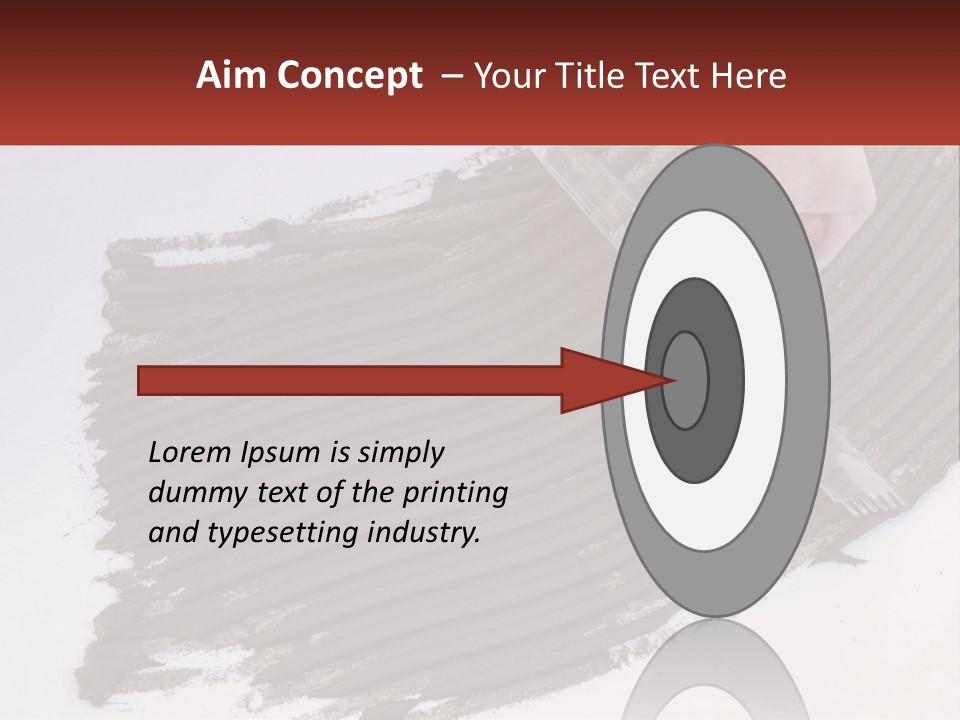 A Person With A Brush Is Laying A Piece Of Concrete PowerPoint Template