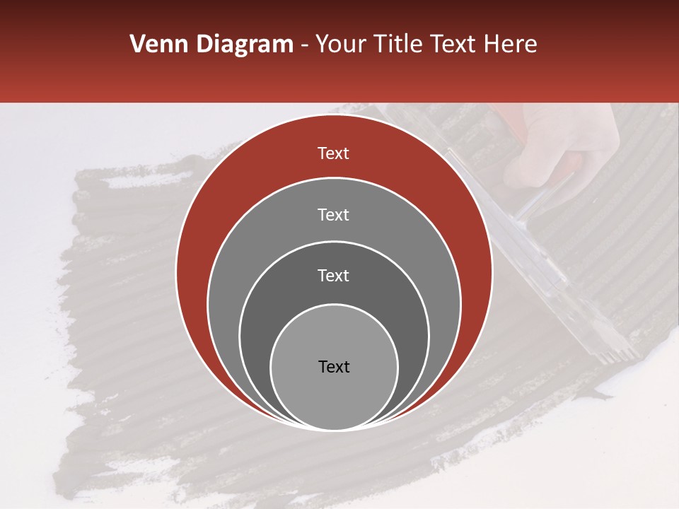 A Person With A Brush Is Laying A Piece Of Concrete PowerPoint Template