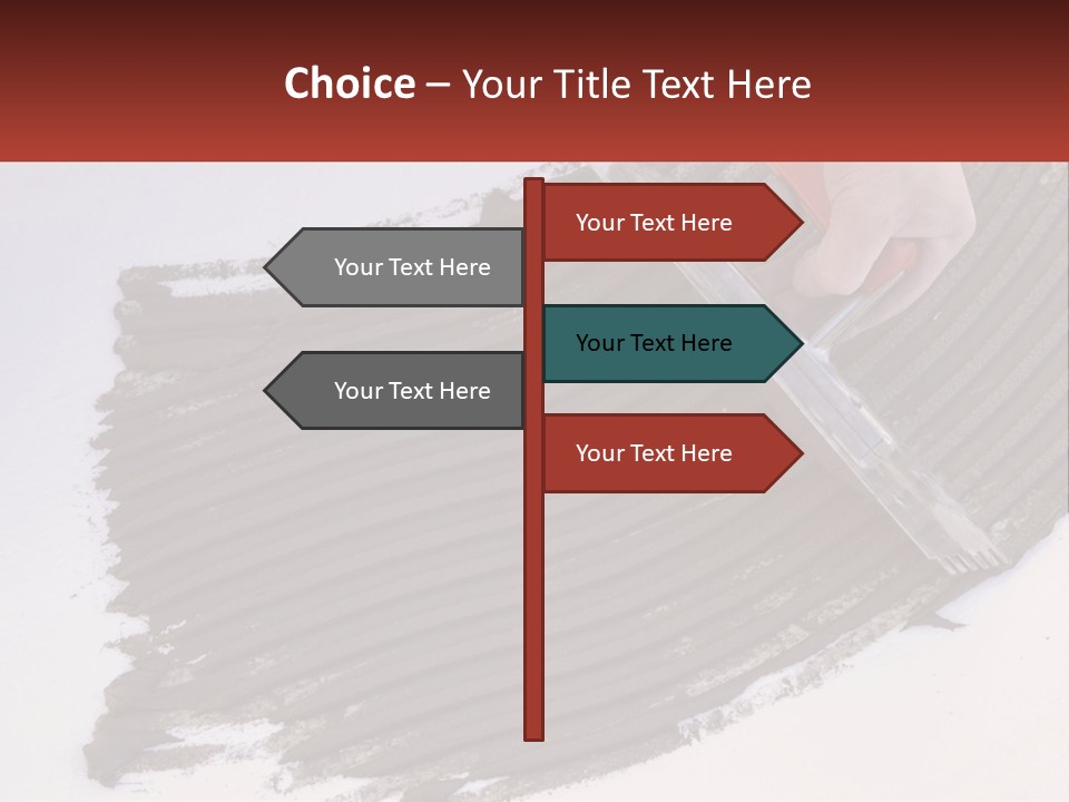 A Person With A Brush Is Laying A Piece Of Concrete PowerPoint Template