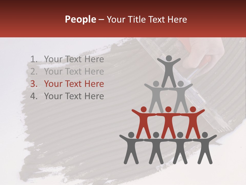 A Person With A Brush Is Laying A Piece Of Concrete PowerPoint Template