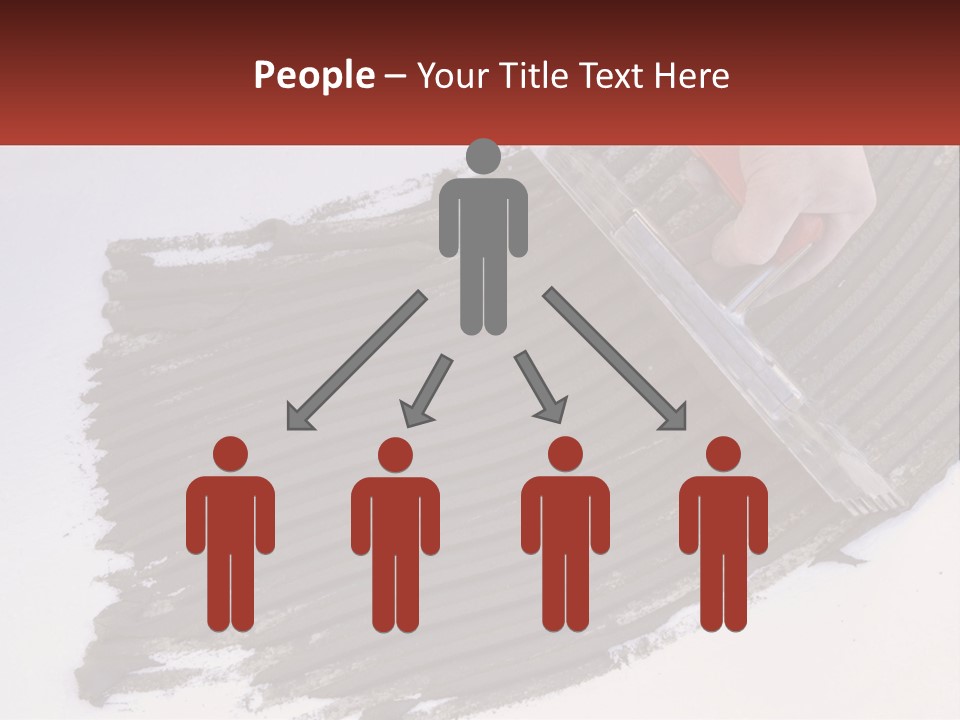 A Person With A Brush Is Laying A Piece Of Concrete PowerPoint Template