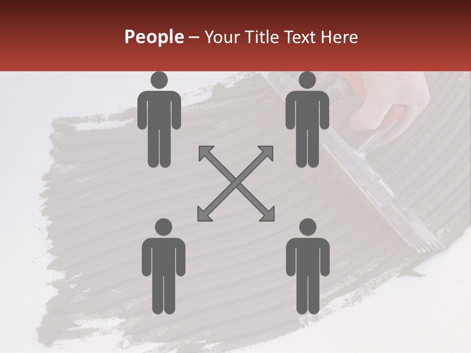 A Person With A Brush Is Laying A Piece Of Concrete PowerPoint Template