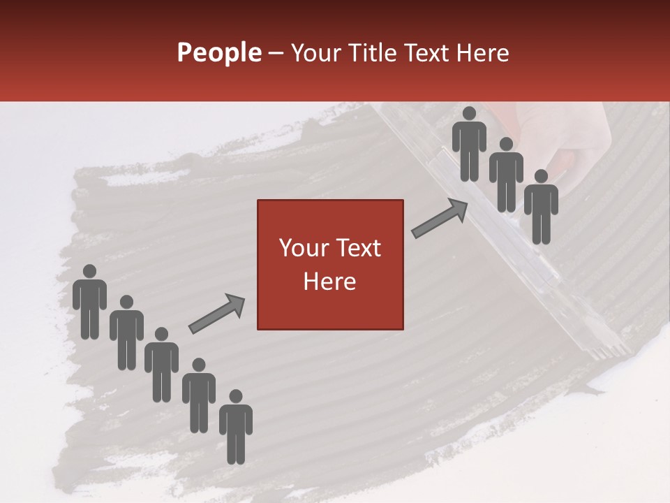 A Person With A Brush Is Laying A Piece Of Concrete PowerPoint Template