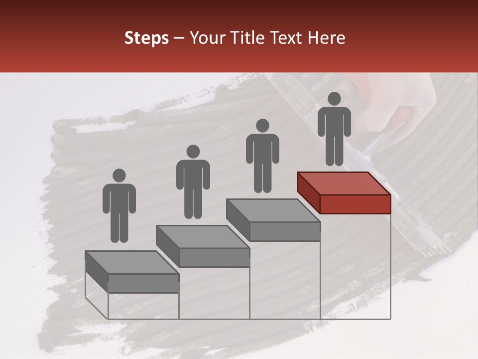 A Person With A Brush Is Laying A Piece Of Concrete PowerPoint Template