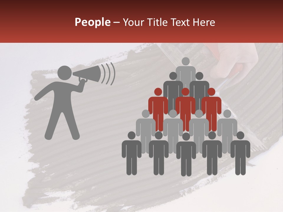 A Person With A Brush Is Laying A Piece Of Concrete PowerPoint Template
