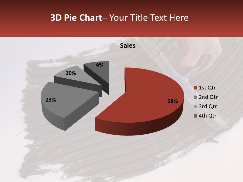 A Person With A Brush Is Laying A Piece Of Concrete PowerPoint Template