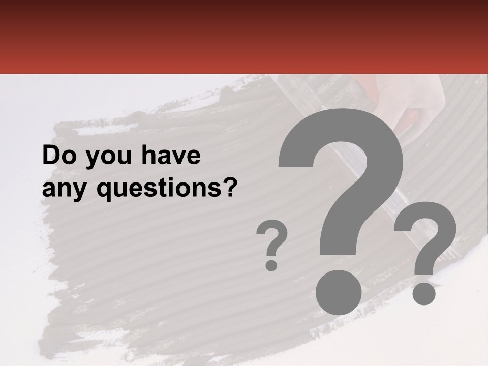 A Person With A Brush Is Laying A Piece Of Concrete PowerPoint Template