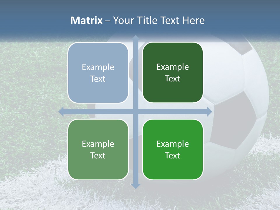 A Soccer Ball Sitting On Top Of A Lush Green Field PowerPoint Template